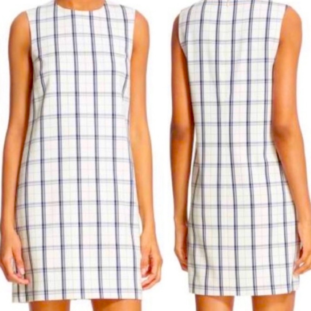 Theory Plaid Shift Dress - Size 2